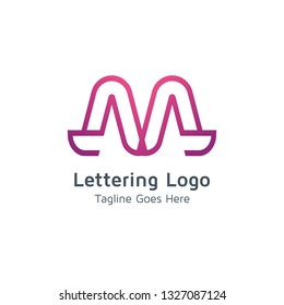 Lettering M Vector