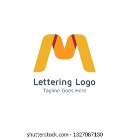 Lettering M Vector
