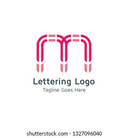 Lettering M Vector