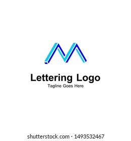 Lettering M Vector Logo Inspirations
