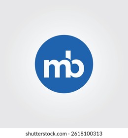Lettering MB initial logo icon design illustration