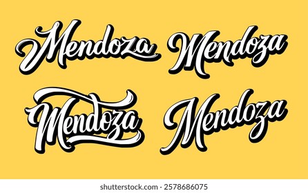 Lettering Mendoza, Argentina city lettering. suitable for pamphlets, t-shirts etc.