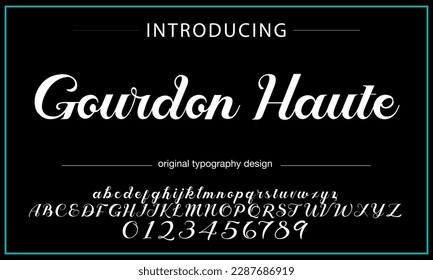 Lettering Minimalist Fashion. Elegant alphabet letters serif font and number. Typography fonts regular uppercase, lowercase.