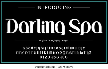 Lettering Minimalist Fashion. Elegant alphabet letters serif font and number. Typography fonts regular uppercase, lowercase.