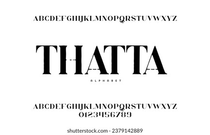 Lettering Minimalist Fashion. Elegant alphabet letters serif font and number. Typography fonts regular uppercase, lowercase.