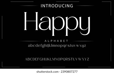 Lettering Minimalist Fashion. Elegant alphabet letters serif font and number. Typography fonts regular uppercase, lowercase.