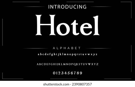 Lettering Minimalist Fashion. Elegant alphabet letters serif font and number. Typography fonts regular uppercase, lowercase.