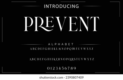Lettering Minimalist Fashion. Elegant alphabet letters serif font and number. Typography fonts regular uppercase, lowercase.