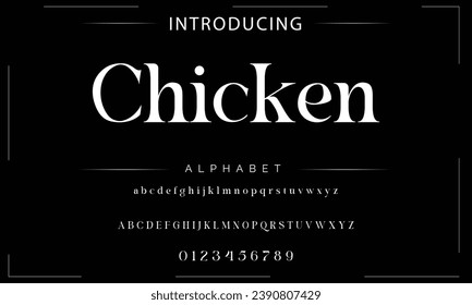 Lettering Minimalist Fashion. Elegant alphabet letters serif font and number. Typography fonts regular uppercase, lowercase.