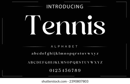 Lettering Minimalist Fashion. Elegant alphabet letters serif font and number. Typography fonts regular uppercase, lowercase.