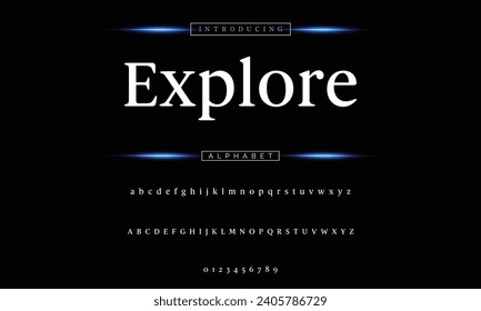 Lettering Minimalist Fashion. Elegant alphabet letters serif font and number. Typography fonts regular uppercase, lowercase.
