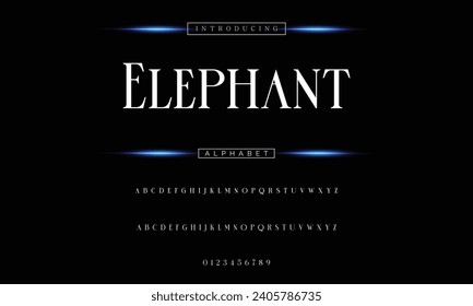 Lettering Minimalist Fashion. Elegant alphabet letters serif font and number. Typography fonts regular uppercase, lowercase.