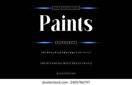 Lettering Minimalist Fashion. Elegant alphabet letters serif font and number. Typography fonts regular uppercase, lowercase.