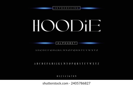 Lettering Minimalist Fashion. Elegant alphabet letters serif font and number. Typography fonts regular uppercase, lowercase.