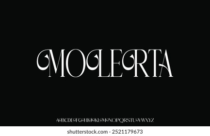 Lettering Minimalist Fashion. Elegant alphabet letters serif font and number. Typography fonts regular uppercase, lowercase.