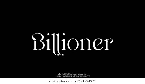 Letra Fonte e número minimalistas. Fonte com letras do alfabeto elegantes e sem serifa. Fontes tipográficas maiúsculas regulares . ilustração vetorial