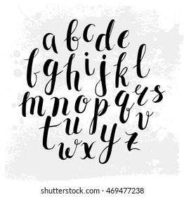 Vector Hand Drawn Script Alphabet Letters Stock Vector (Royalty Free ...