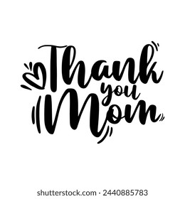 Lettering mom and baby vector