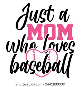 Lettering mom baseball vector illustration on white background