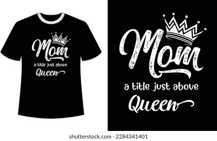 lettering Mom T-shirt Design Template