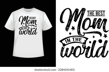 lettering Mom T-shirt Design Template