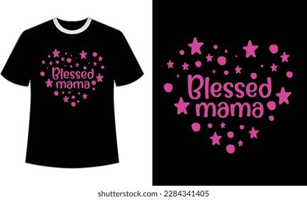 lettering Mom T-shirt Design Template