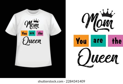 lettering Mom T-shirt Design Template