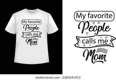 lettering Mom T-shirt Design Template