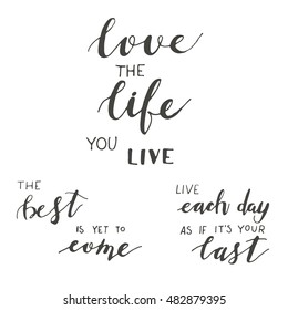 Lettering motivation set