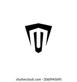lettering mu shield vector design 
