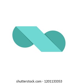 Lettering N logo design, circle logo design, modern logo design icon vector eps 10