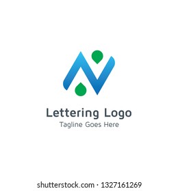 Lettering N Vector