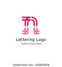 Lettering N Vector