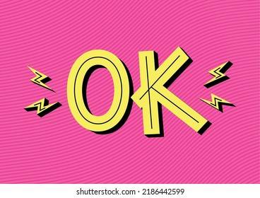 letras de ok sobre rosa