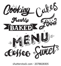 Lettering on food, coffee industry