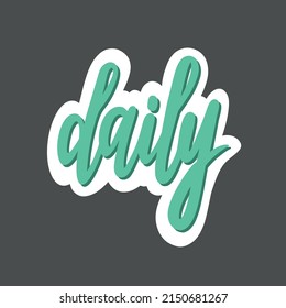 Lettering on the topic of time management