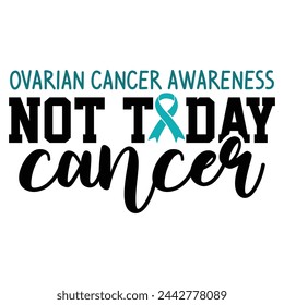 Lettering Ovarian Cancer vector illustration white background