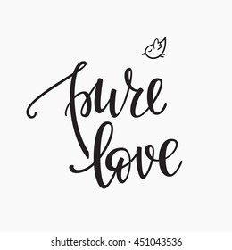 Lettering photography family overlay set. Motivational quote. Sweet cute inspiration typography. Calligraphy card poster graphic design element. Hand written sign. Baby photo album. Pure Love