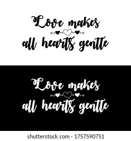 
letras de una frase sobre el amor. dos versiones - fondo en blanco y negro
