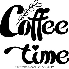 lettering and phrase for the design of a coffee shop and other coffee products