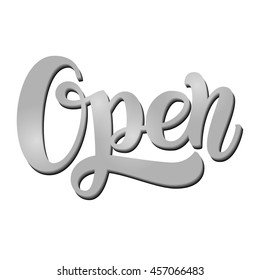 lettering phrase the open .Typography element for design. Vector art isolated on background.