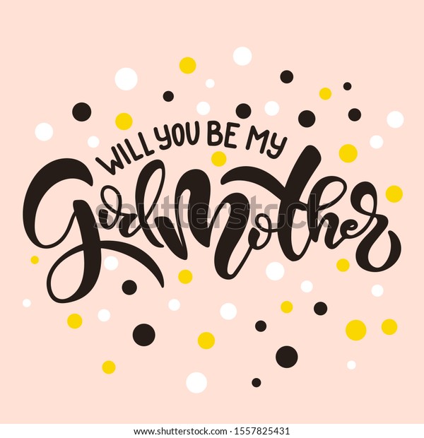 Lettering Phrase Will You Be My Stock Vector Royalty Free 1557825431