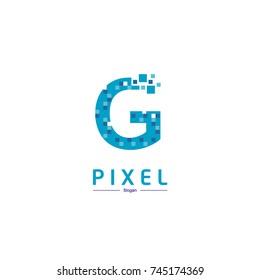 Lettering Pixel Logo Design