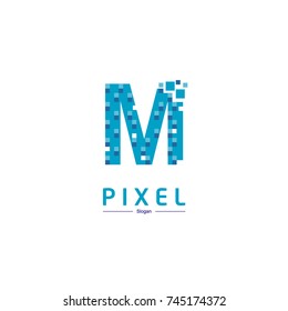 Lettering Pixel Logo Design