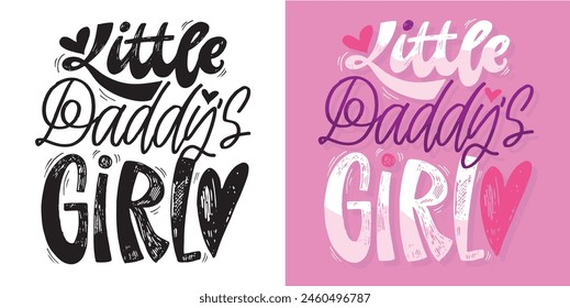 Lettering postcard about little baby.Cute hand drawn doodle lettering quote, print, t-shirt design, mug print. Baby shower.
