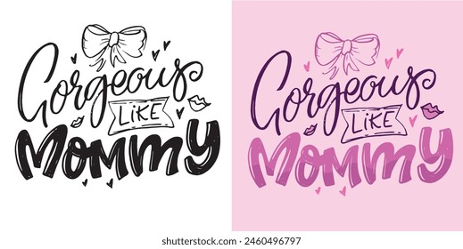 Lettering postcard about little baby.Cute hand drawn doodle lettering quote, print, t-shirt design, mug print. Baby shower.