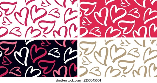 Lettering postcard about love. Happy Valentine'day card - hand drawn doodle lettering postcard. Heart, be mine. Vector