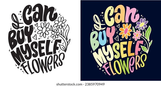 Lettering postcard, t-shirt design, mug print. Art lettering design.