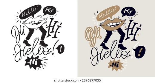 Lettering postcard, t-shirt design, mug print. Art lettering design.