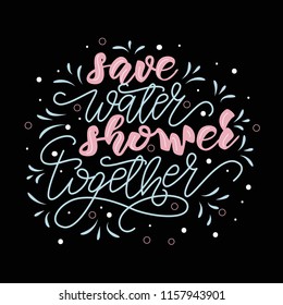 Lettering poster for Bathroom. Vector illustration.